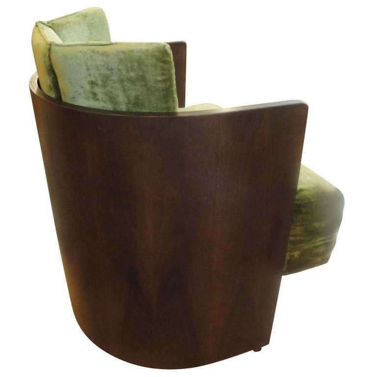 Mid-Century Modern Barrel Chair at 1stdibs