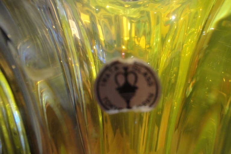 20th Century Awata Hisatoshi Japanese Blown Glass Vase