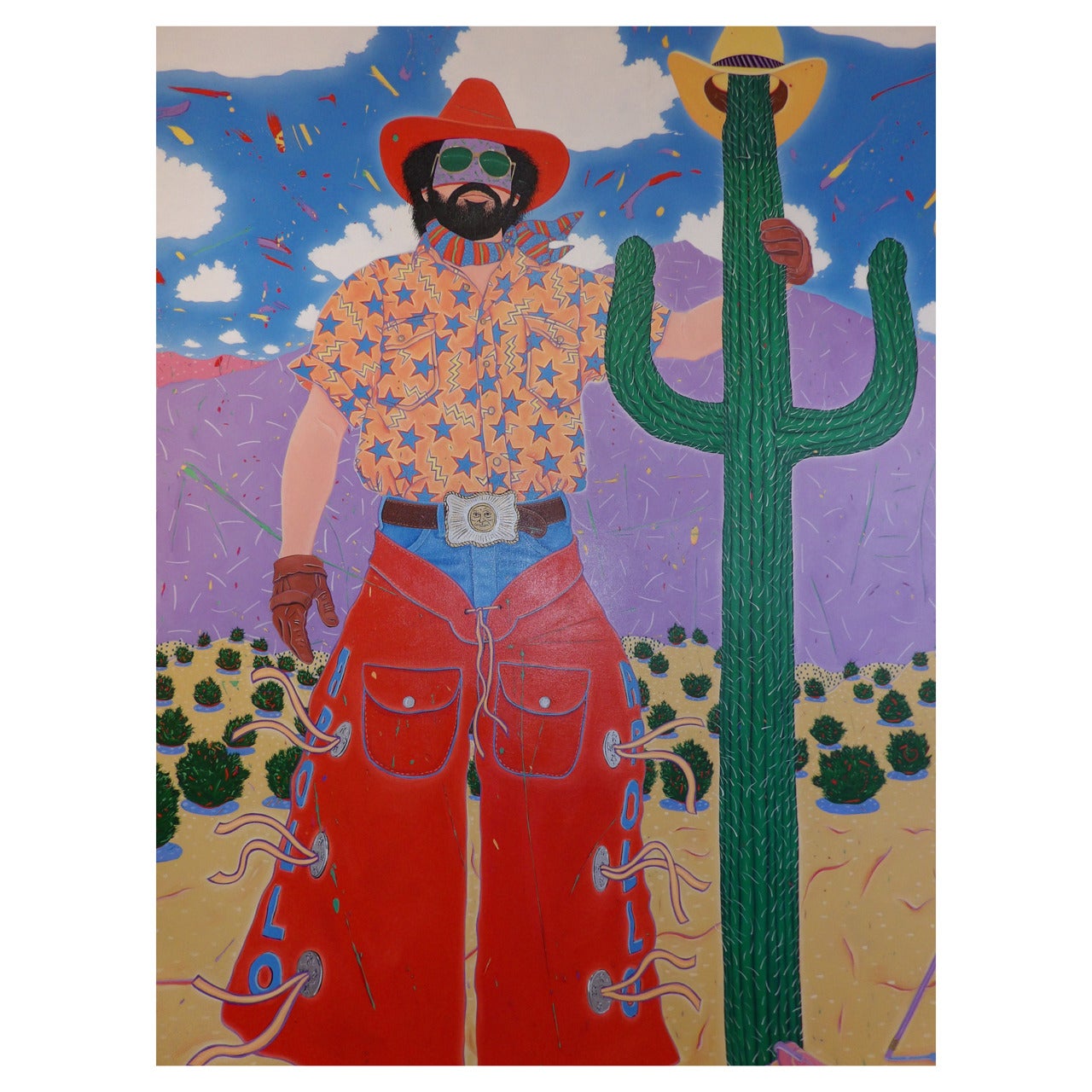 Large-Scale Pop Art Cowboy Painting by Steve Rosser