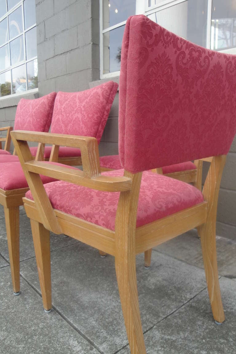 Cerused Dining Chairs Style of Paul Frankl 3
