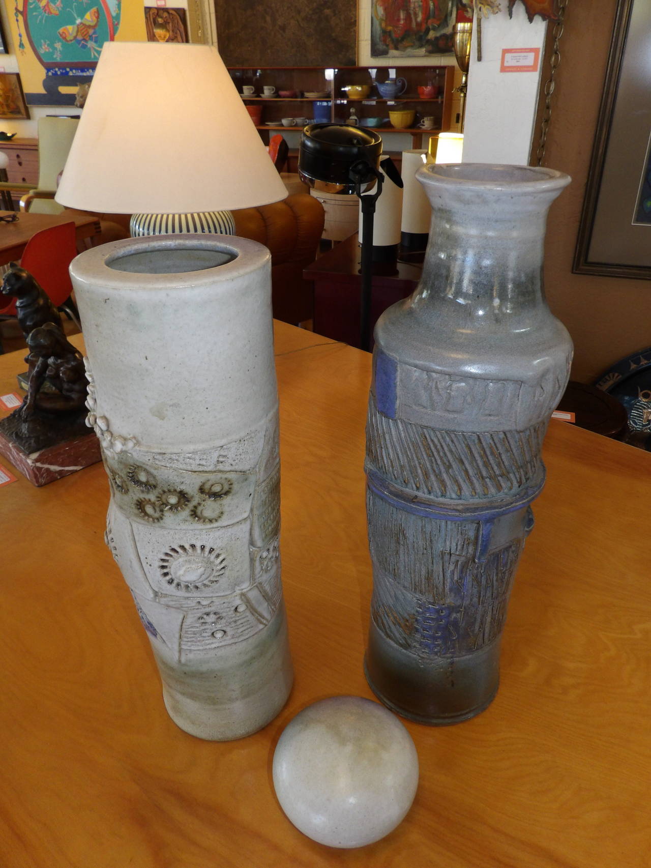 Large-Scale Pottery Vessels by Herman Volz In Excellent Condition For Sale In Fulton, CA