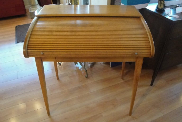 Scarce Heywood Wakefield Tambour Desk In Excellent Condition In Fulton, CA