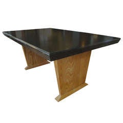 Used Cerused Dining Table Style of Paul Frankl