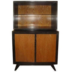 Used Cerused Storage Cabinet Style of Paul Frankl