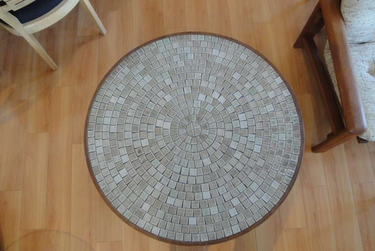 Mid-Century Modern Gordon Martz Circular Mosaic Tile Coffee Table