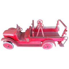 Antique 1920s Pressed Steel Fire Truck by Buddy L