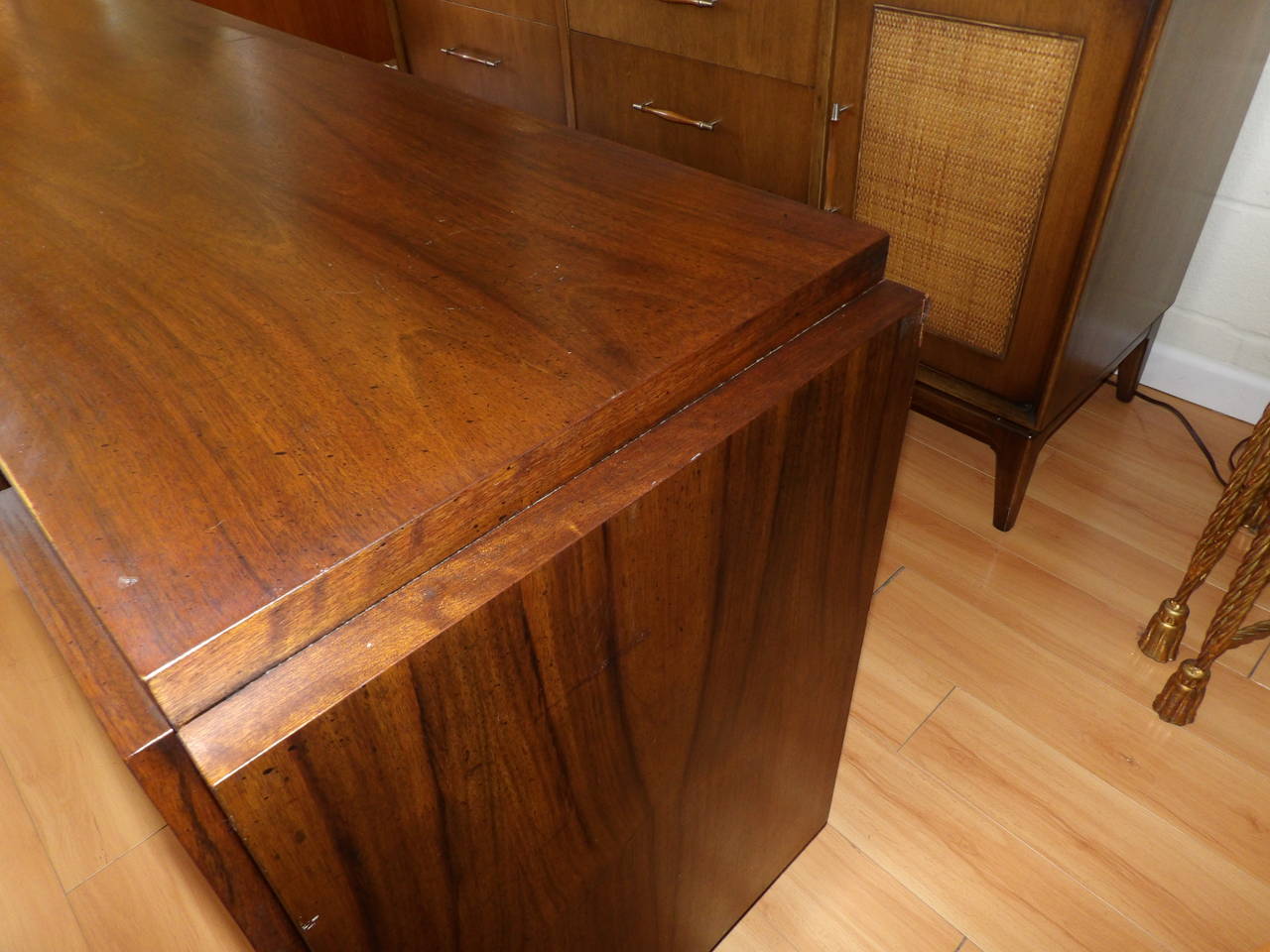 American Cubist Walnut Tile Dresser by Lane Furniture