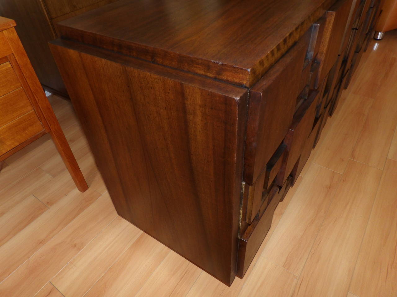 Veneer Cubist Walnut Tile Dresser by Lane Furniture