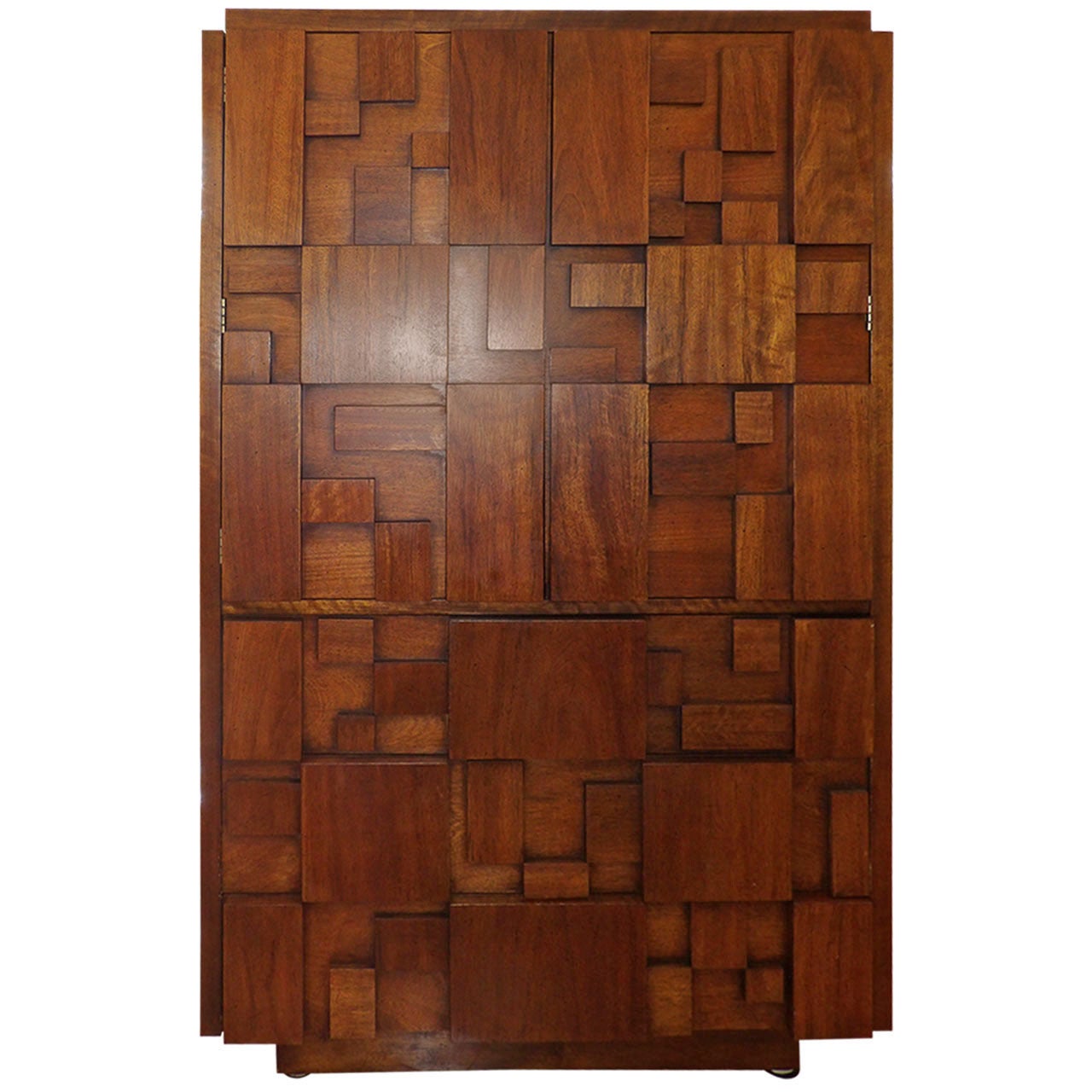 "Mosaic" Cubist Walnut Tile Dresser by Lane Furniture