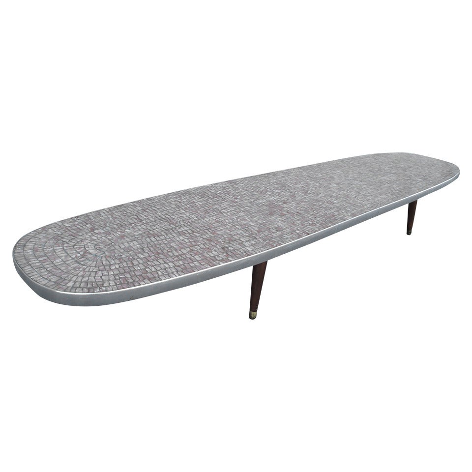 Mosaic Tile Surfboard Coffee Table