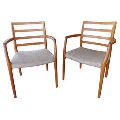 Pair of Teak Dining Chairs by Niels Otto Møller for J. L. Møller
