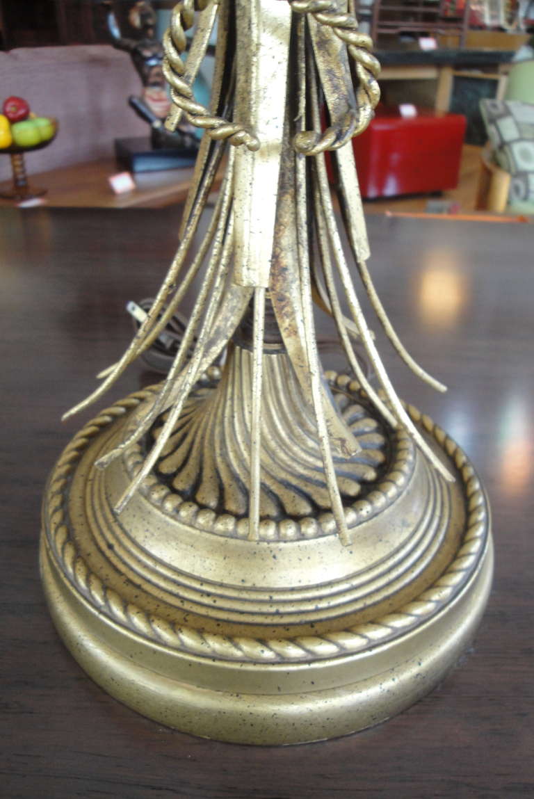 American Frederick Cooper Sheaf of Wheat Table Lamp For Sale