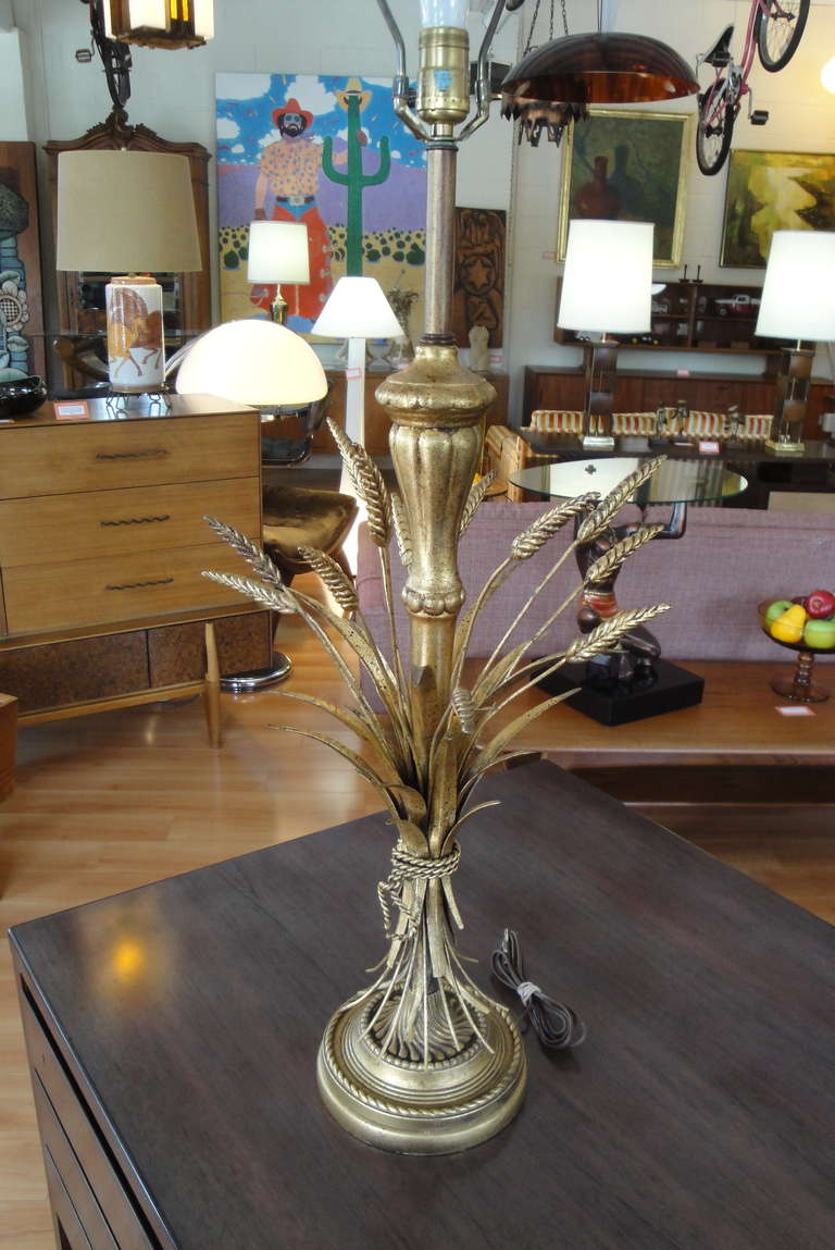 Frederick Cooper Sheaf of Wheat Table Lamp In Excellent Condition For Sale In Fulton, CA