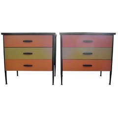 70's Mod Steel & Painted Wood Dressers by Cal-Style