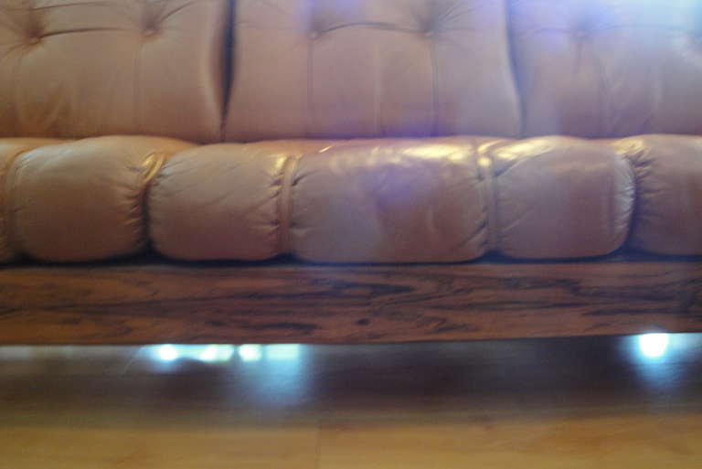 Finnish Rosewood and Leather Sofa 3