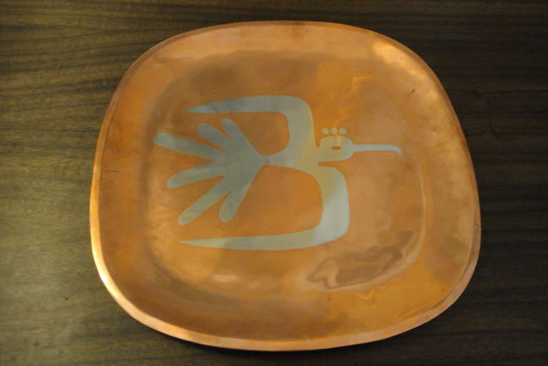 Los Castillo Mixed Metal Copper Tray 1