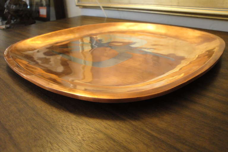 Los Castillo Mixed Metal Copper Tray 2
