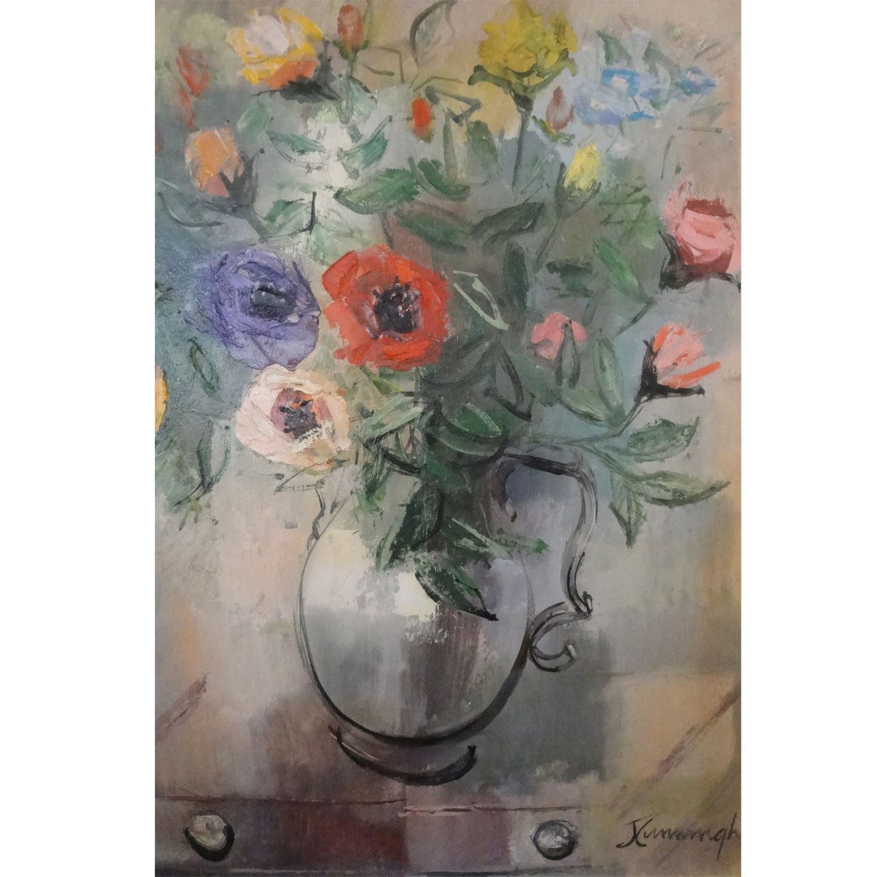 Floral Still Life by California Artist John Cunningham For Sale