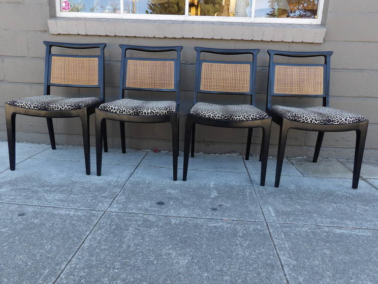 American John Stuart Ebonized Dining Chairs For Sale