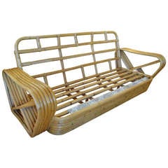 Style of Paul Frankl Bamboo Sofa