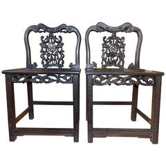 Pair of 19th Century Qing Dynasty Chinese Chairs