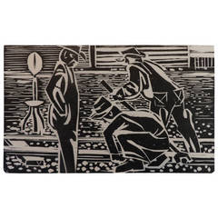 WPA Era Woodcut Print by Herman Roderick Volz