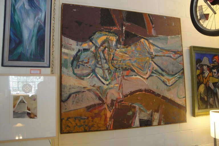 Impressive Lundy Siegriest Abstract Expressionist Painting For Sale 1