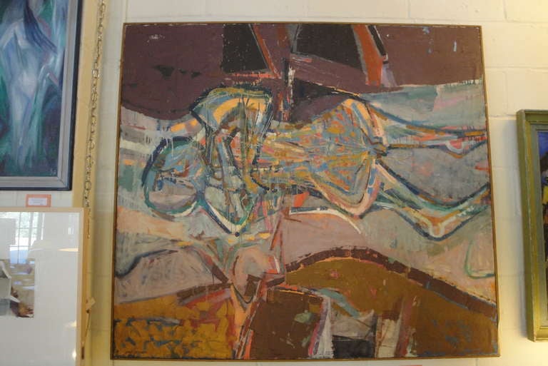 Impressive Lundy Siegriest Abstract Expressionist Painting For Sale 2
