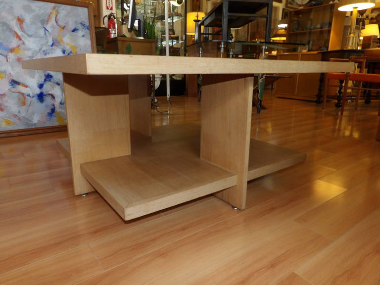 Mid-Century Modern John H' Howe Square Coffee Table Inspired by Frank Lloyd Wright