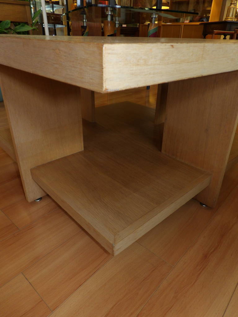 20th Century John H' Howe Square Coffee Table Inspired by Frank Lloyd Wright