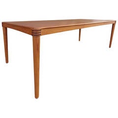 Expandable Teak Dining Table Designed H.W. Klein for Bramin Mobler