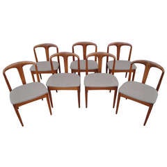 Johannes Andersen Sculpted Teak Dining Chairs