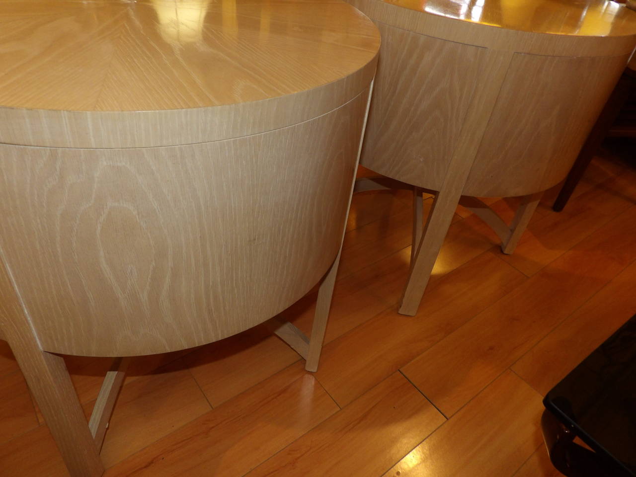 Century Furniture Circular End Tables Attributed to Jay Spectre 2