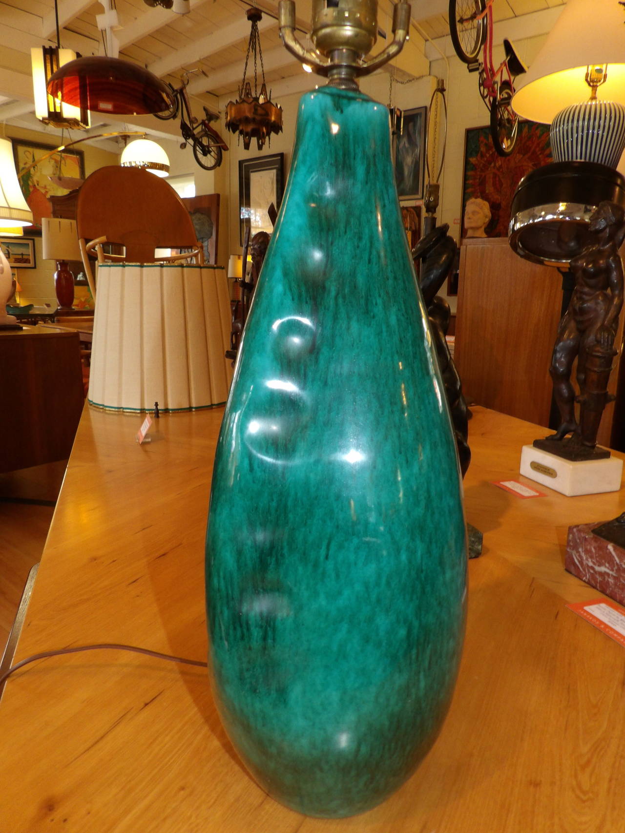 Marcello Fantoni Italian Ceramic Table Lamp In Excellent Condition In Fulton, CA