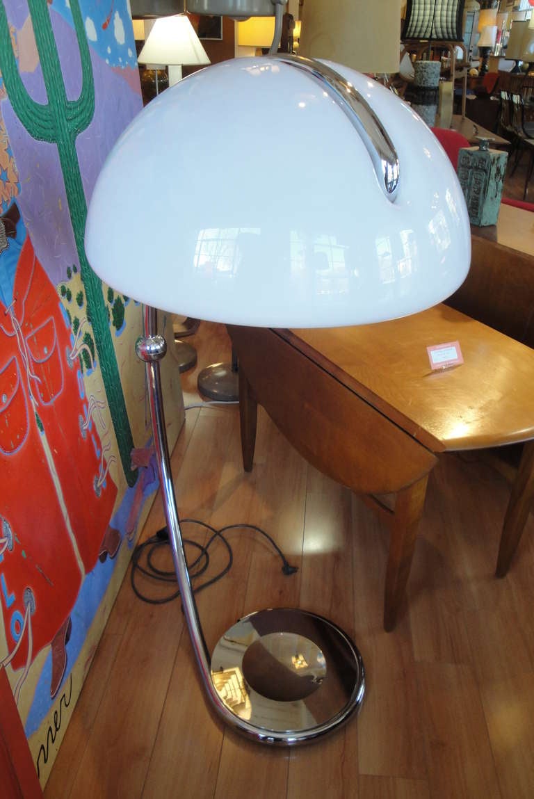 Mid-Century Modern Martinelli Luce Articulating Chrome Floor Lamp For Sale
