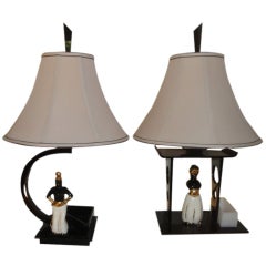 Moss Lighting Lucite Table Lamps
