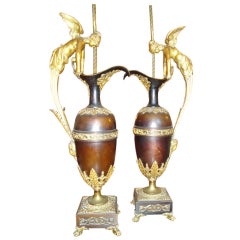 French Dore Bronze Figural Lamps