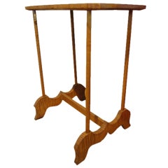 Folk Art End Table in Solid Tiger Maple 1