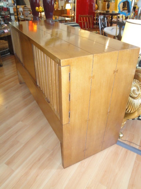 Oak Credenza Designed by Harold Schwartz for Romweber Furniture For Sale