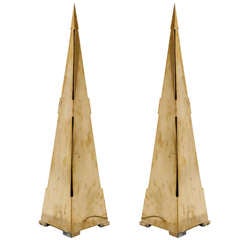 Paire de lampes obélisques de Gabriela Crespi