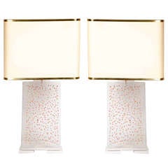 Pair of 1970's table lamps by Romeo Paris