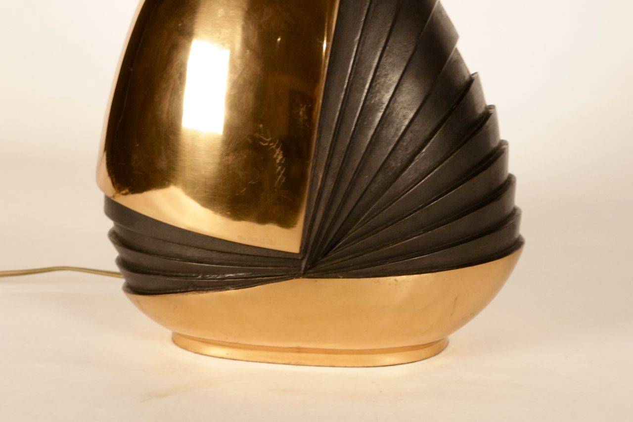 Italian Sculptural Bronze Lamp by Esa Fedrigolli For Sale