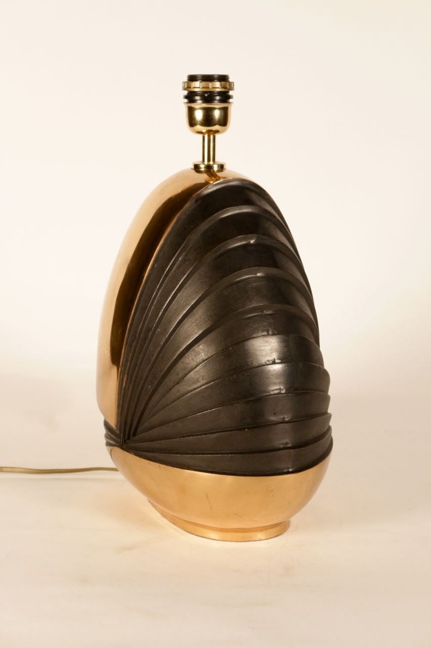 Late 20th Century Sculptural Bronze Lamp by Esa Fedrigolli For Sale