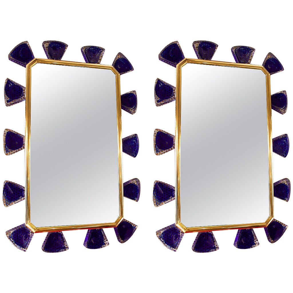 Fantastic Murano Glass Mirror at 1stDibs