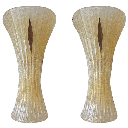 Pair of Murano Glass Sconces by Veronese