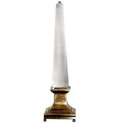 Awesome 1970s Lucite Obelisk Lamp by Jansen