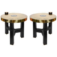 Pair of side tables by Sauvage