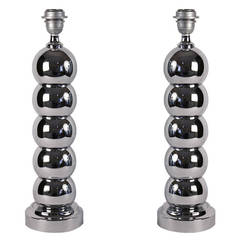 Pair of 1960s Lamps in the Style of Jacques Adnet 4