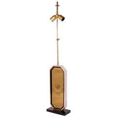 Etched Brass Table Lamp, Signed Maho Numbered on 200 Exemplars 12