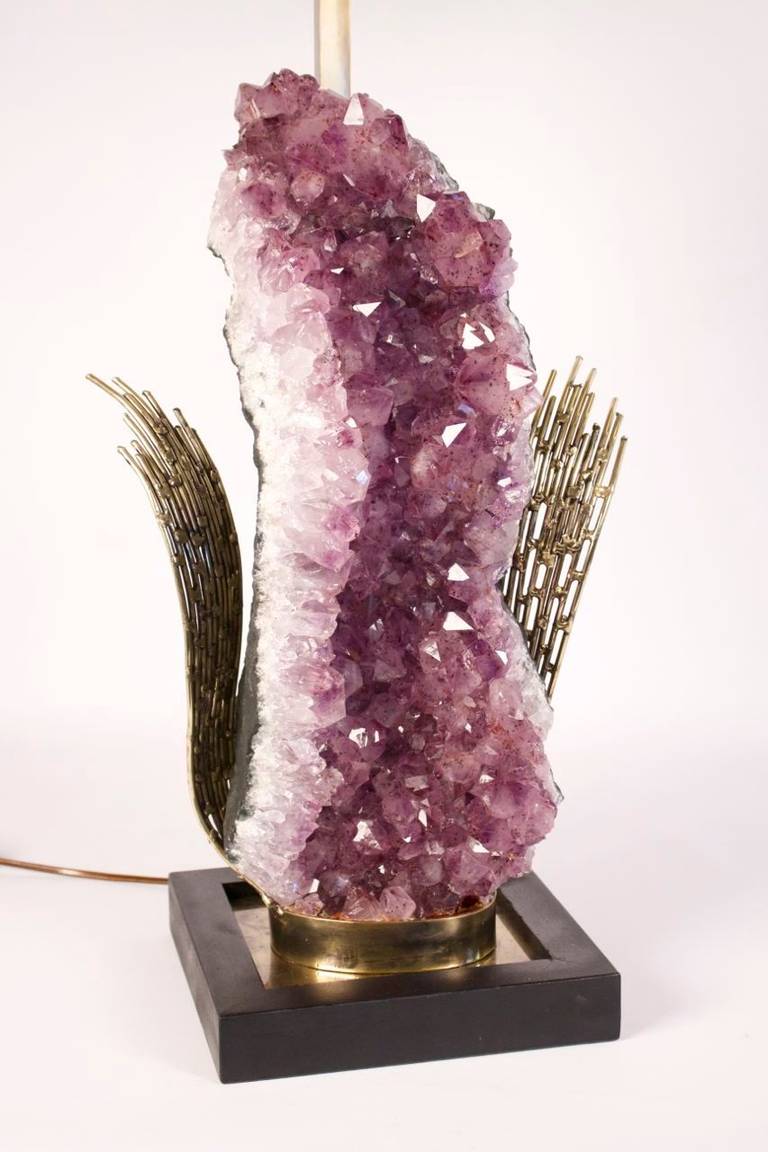 French 1970s Lamp with Amethyst by Jacques Duval-Brasseur